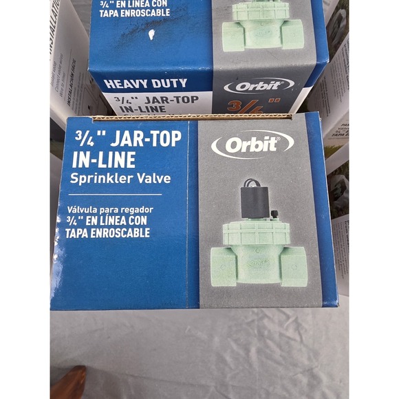 6 Pack! Orbit 57460 Heavy Duty 3/4" Jar-Top In-Line Sprinkler Valve New in Box - Picture 7 of 9